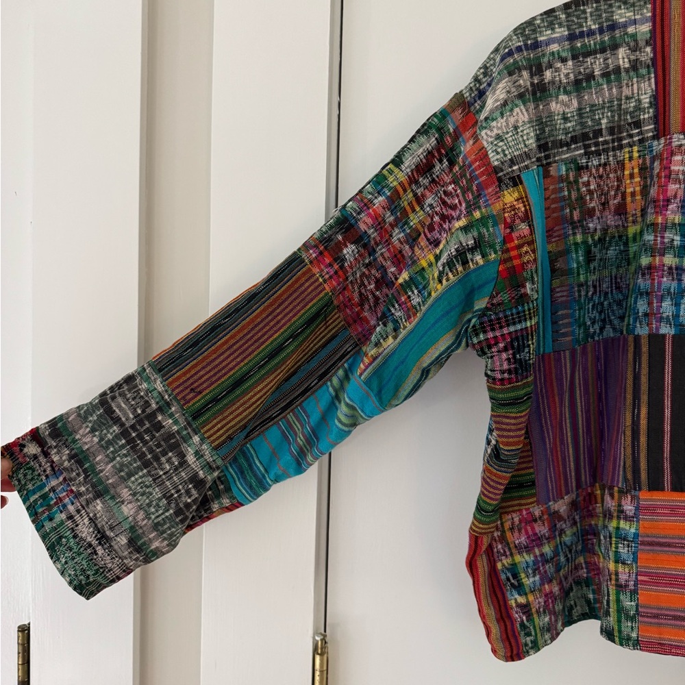 Colorful Patchwork Jacket Size Small Unbranded - image 8